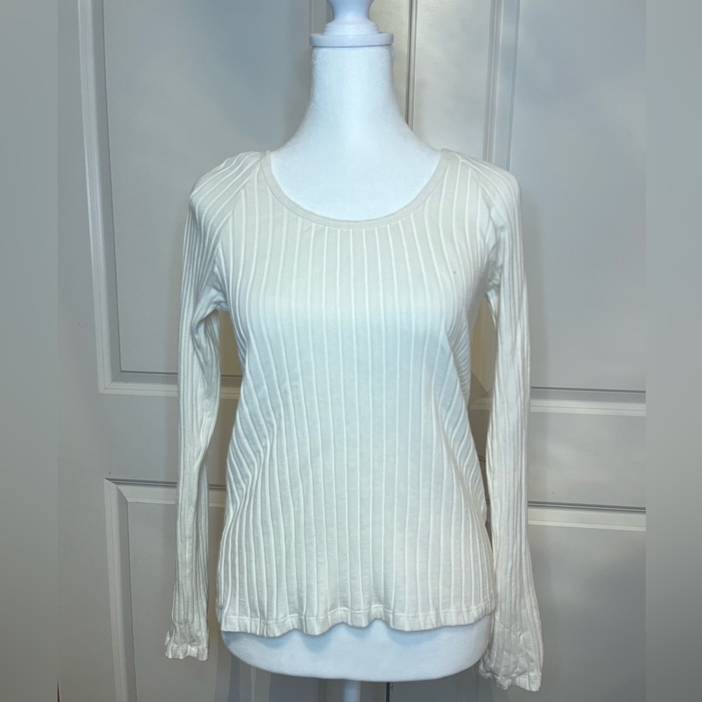 White ribbed long sleeve